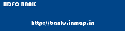 HDFC BANK       banks information 